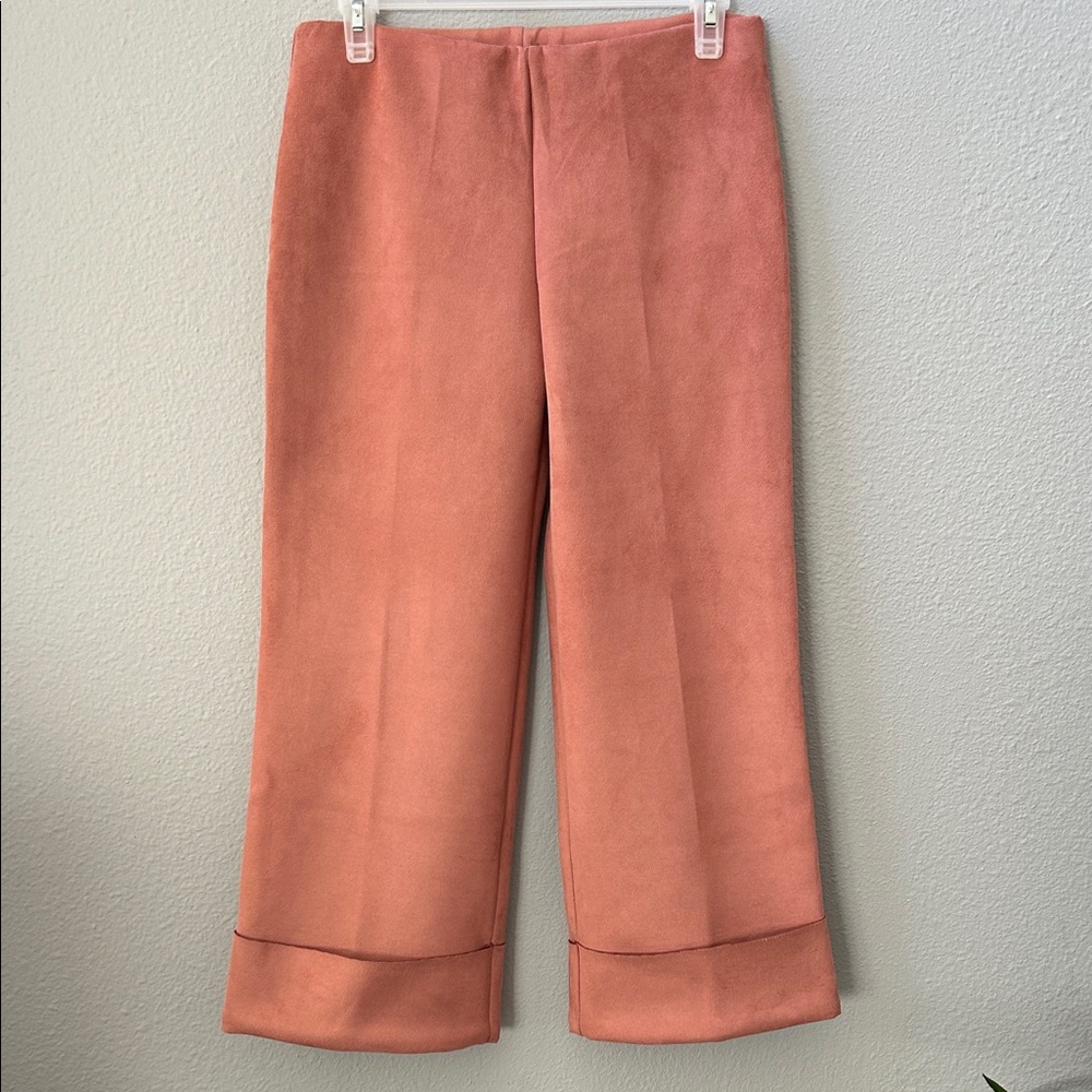 Zara Collection Faux Suede Wide Leg Pants Size Small